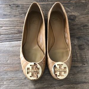 Beautiful Quilted Patent Leather Tory Burch Flats